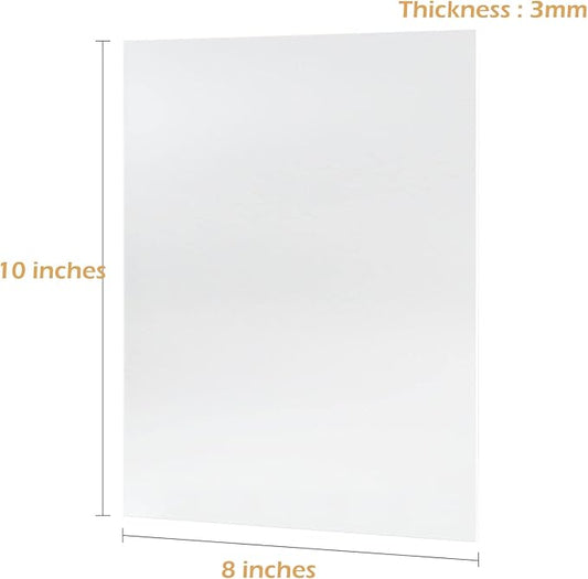 10 Pack 8x10 Inch Frosted Acrylic Signs Blank, DIY Blank Frosted Acrylic Sheet Sign 1/8 inch Thick for Wedding Reception Sign Party Events(Wood Stand NOT Included)