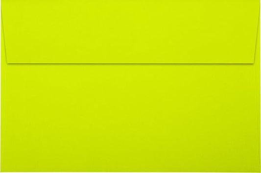LUXPaper A9 Invitation Envelopes | Peel & Press | 5 3/4" x 8 3/4" | Wasabi Green | 80lb. Text | 50 Qty