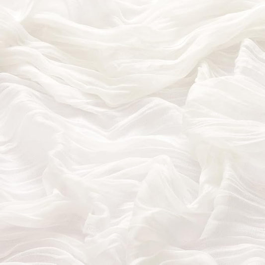 MLMW 4 Pack Ivory White Table Runner Cheesecloth Boho Gauze Rustic Cheese Cloth Table Runner 160 inch Sheer 13.3ft for Thanksgiving Wedding Party Baby Bridal Shower Birthday