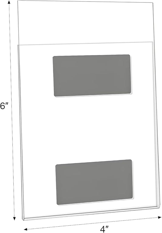 Magnetic Picture Frames for Refrigerator 4x6 Inch, Magnetic Photo Holders for Fridge, 4 Pack Acrylic Magnetic Picture Frame for Displaying Frames,Children Artworks