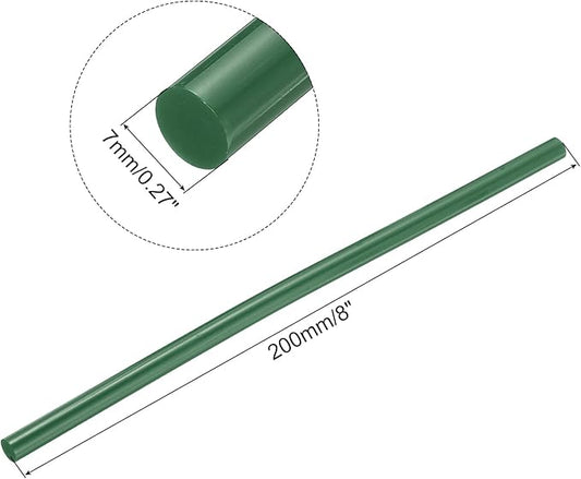 uxcell 20pcs Hot Glue Sticks for Glue Gun 7mm/0.28-inch x 8-inch Mini Hot Melt Adhesive Glue Stick Dark Green
