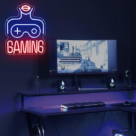 Gaming LED Lights for Wall Decor,Video Game Room Neon Sign Gift for Teens Boys Men Gamer,Lady Body Light Up Sign for Man Cave Home Bar Bedroom Pub Club Birthday Party USB Powered(14.2"*10.2")