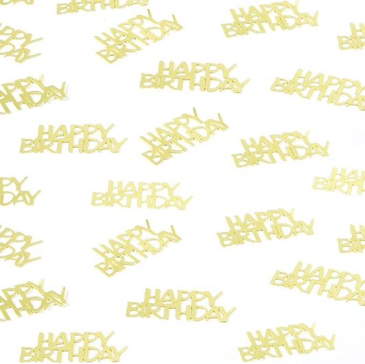 Gold Happy Birthday Confetti Birthday Party Decorations Baby/Adult Birthday Table Scatter Party Supplies 100PC
