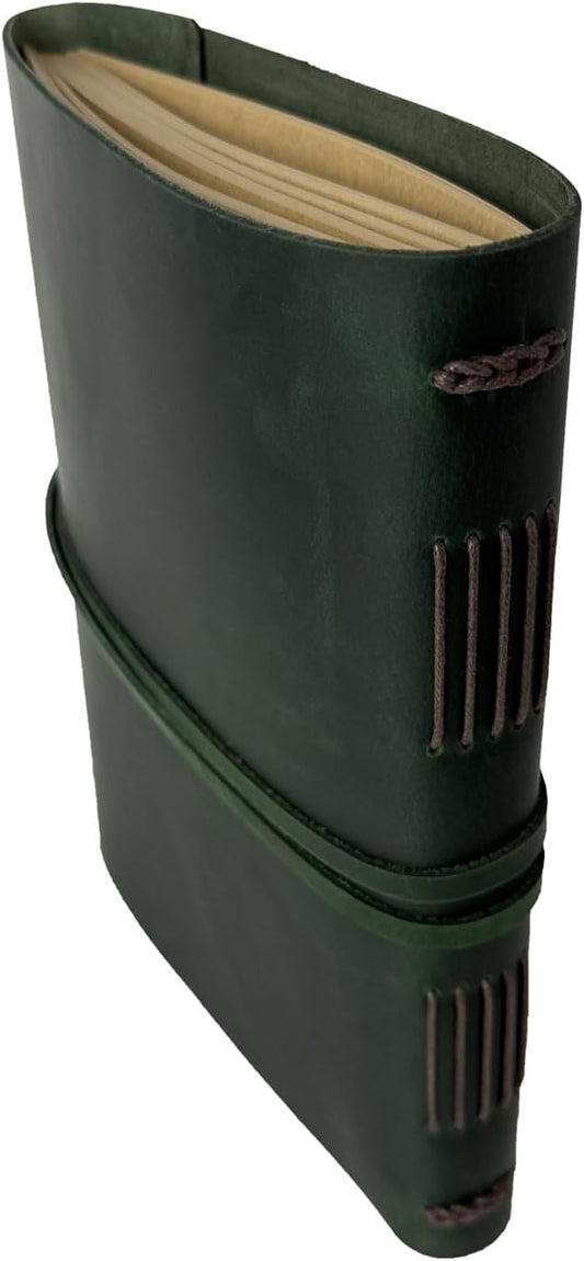 Large Notebook Journal - Genuine Leather Journals for Writing A4 Size Diary 8x10 Inch, Notepad For Women and Man, Gifts,Work,Travel Dark Green