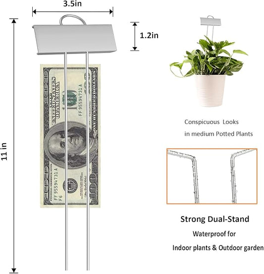 30pcs Plant Labels for Outdoor Garden Waterproof Plant Markers for Outdoor Plants, 11inch Metal Garden Plant Tags and Labels for Herbs Vegetable Seedlings Greenhouse(Silver)