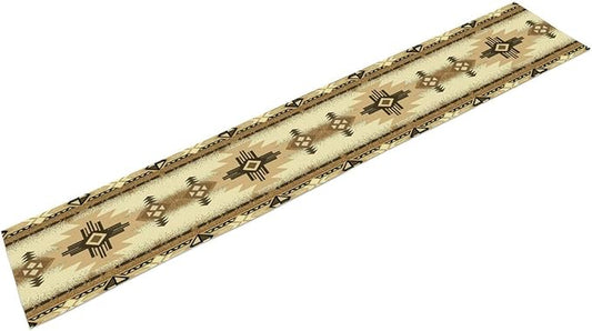 Aztec Table Runner Southwestern Ethnic Style Geometric Navajo Tribe Abstract Pattern Vintage Rustic Table Dinner Table Runner 13x60 Inch