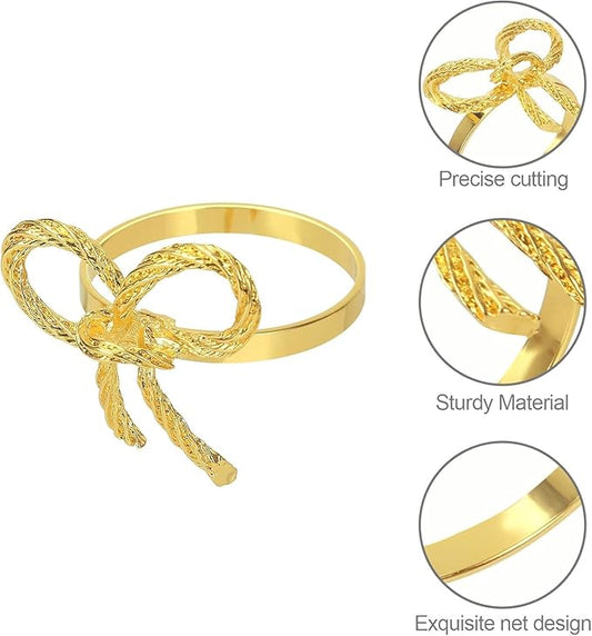 Pack of 50 Napkin Rings Alloy Hollow Out Flower Napkin Holder Dinning Table Napkin Ring for Dinner Parties Wedding Banquet Table Setting Family Gatherings Table Decor(Gold,50)