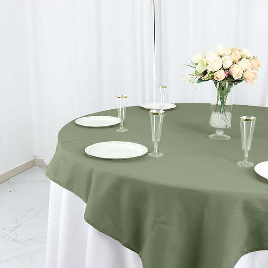 Efavormart 54x54 Eucalyptus Sage Green Wholesale Linens Seamless Polyester Square Linen Tablecloth for Wedding Banquet Party Restaurant
