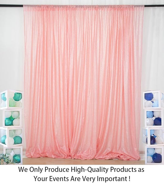 ShinyBeauty Sequin Backdrop 8ftx10ft Baby Pink Sequins Fabric Drapes Sparkle Backdrops for Photoshoot Glitter Curtain for Birthday Party Photography Background