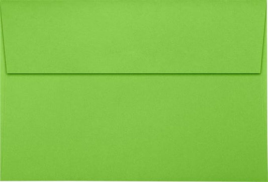 LUXPaper A10 Invitation Envelopes | Peel & Press | 6" x 9 1/2" | Limelight Green | 80lb. Text | 50 Qty