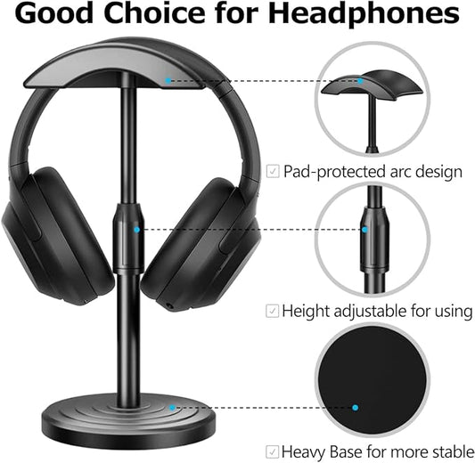 Headphone for Desk Hanger Holder Organizer Keeper Racks Storage Mount Gaming Headset Stand Premium Functional Craftmanship Headset Stand (Plastic)