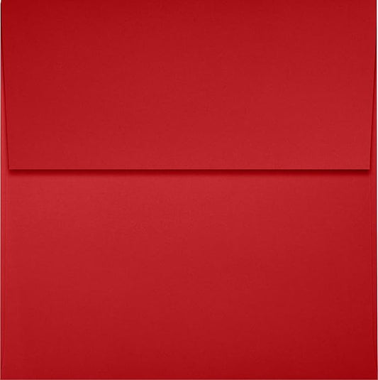 LUXPaper Square Invitation Envelopes | Peel & Press | 4" x 4" | Ruby Red | 80lb. Text | 50 Qty