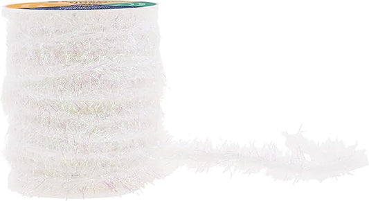 Mandala Crafts Iridescent Tinsel Garland - Thin Metallic Foil Glitter Mini Garland for Christmas Tree, Party, Wedding Decor, and Holiday Decorations