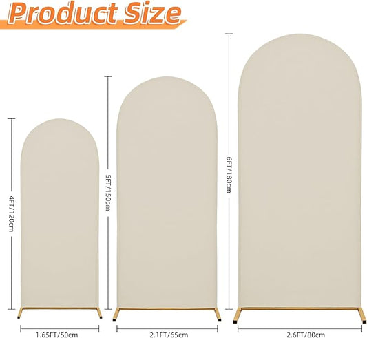 Wedding Arch Cover 5FT Arch Backdrop Cover Spandex Fitted Arch Cover for Round Top Chiara Backdrop Stand Covers for Wedding Birthday Party Baby Shower Banquet Ceremony Decoration