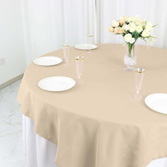 Efavormart 70" Square Linens Nude Wholesale Linens Polyester Square Linen Tablecloth for Wedding Banquet Party Restaurant