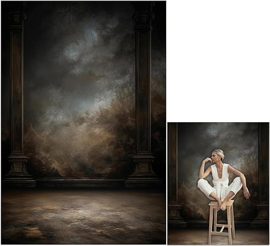 3x5ftDark Vintage Photography Backdrops Portrait Photo Backdrop Wedding Bridal Show Birthday Background for Studio Props