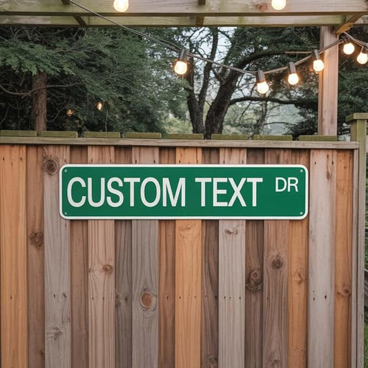 Custom Signs Metal, Personalized Reflective Street Signs for Outdoor, 4x18 Inches, Single/Double Sided, Fade Resistant .040 Aluminum, Ideal for Address, Parking