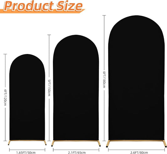 Wedding Arch Cover 4FT Arch Backdrop Cover Spandex Fitted Arch Cover for Round Top Chiara Backdrop Stand Covers for Wedding Birthday Party Baby Shower Banquet Ceremony Decoration