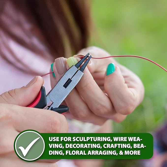 Mandala Crafts 8 Gauge Anodized Aluminum Craft Wire for Jewelry Making - 32 FT Colored Flexible Hot Pink Wire - Bendable for Bonsai Armature Crafting Sculpting