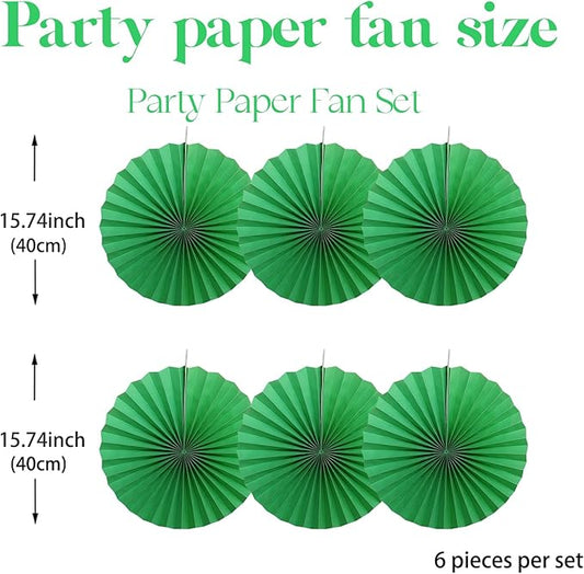 Green Party Decorations,Green Paper Decorations For Party,Tennis Party Decorations Party Paper Fans Bulk 16in,Graduation Decoration Classroom Decor,St Patrick'S Day Decortions 30 Color Diy Set (Green)