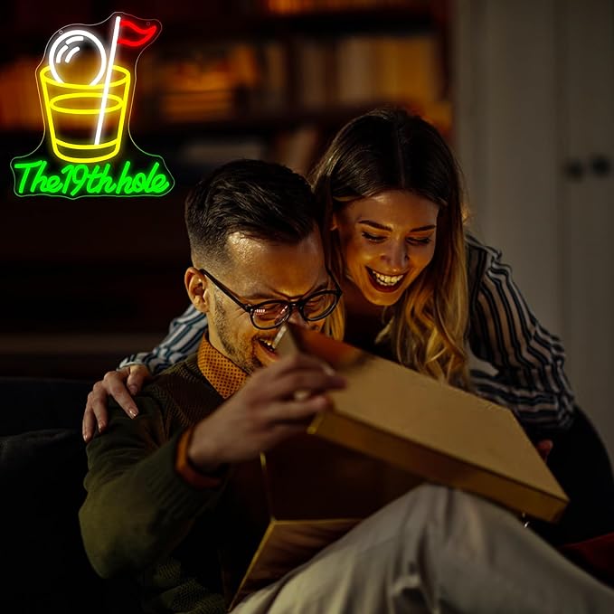 Golf Neon Sign for Wall Decor Golf Neon Light for Man Cave Dimmable LED Light Up Sign for Course Gym Club Bedroom Park Party Club Decor Birthday Gifts Art Size13.1 * 12.9In(WZCP204)