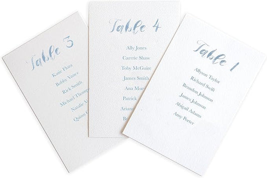 Custom Seating Chart for Wedding Reception Display, Printed Chart Board, Dusty Blue Wedding Card Watercolor, Rustic Decorations for Reception, Reserved Seating Signs