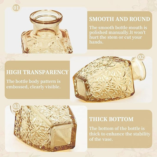 Mini Bud Vases As Wedding Centerpieces for Tables,Clear Bud Vases for Flowers,Small Flower Vases Suitable for Birthday Party,Anniversary,Wedding Reception,Baby Shower (Gold, 12PCS)