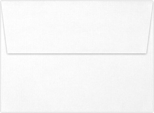 LUXPaper A7 Invitation Envelopes | Peel & Press | 5 1/4" x 7 1/4" | White Linen | 80lb. Text | 500 Qty