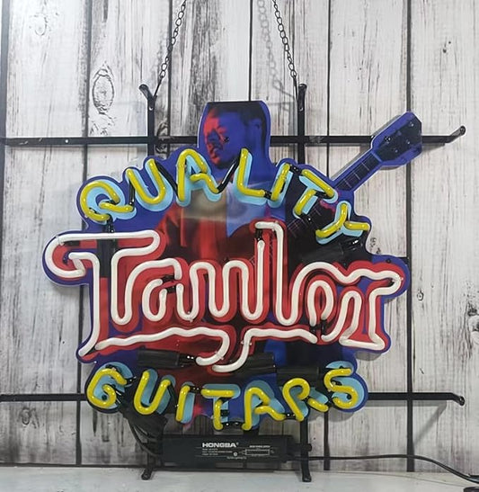 Neon Signs Bar Bedroom Sign Quality Guitar Wall Decor Man Cave Home Bar Pub Recreation Room Game Lights Windows Glass Wall Signs Party Birthday Bedroom Bedside Table Decoration Gifts 24 X 20 Inches