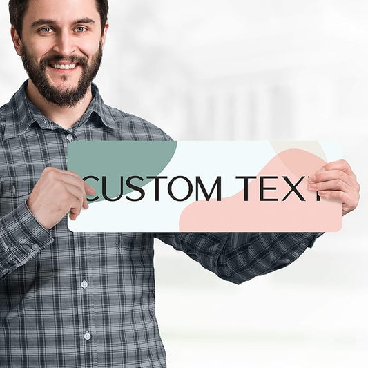 Custom Sign, Custom Street Sign, 11 Font Colors, 13 Font Styles, 4 Hole Options, 22 Sizes, 6x18 Inches, Rust Free DiBound, Fade Resistant, Made in USA by My Sign Center (Minimalist)