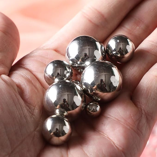200 Pcs Vase Filler Beads Silver Pearl Beads for Vase No Hole Pearls for Centerpieces Vases DIY Home Table Party Decor DIY Wedding 8/14/20mm
