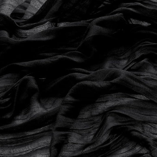 MLMW 4 Pack Halloween Table Runner Cheesecloth Black Boho Gauze Cheese Cloth 160 inch Rustic Sheer Table Runner 13.3ft for Party Wedding Baby Bridal Shower Birthday