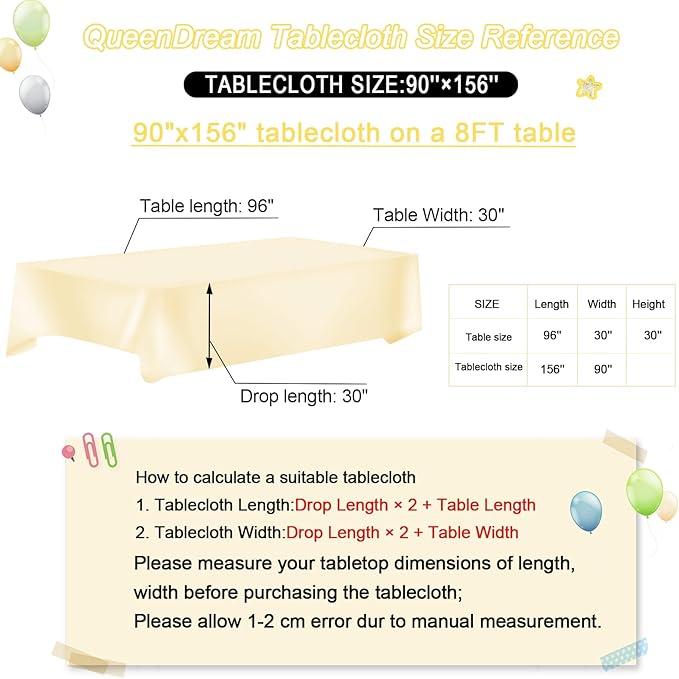QueenDream Glitter Gold Tablecloth for Parties 90x156 Inch Sequin Fabric Rectangle Table Cloth for Wedding Birthday Banquet