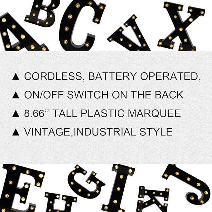 Black Bar Sign, Marquee Light Up Letters LED Marquee Number Lights Sign for Night Light Home Bar Christmas Lamp Birthday Party Wedding Decoration-BAR