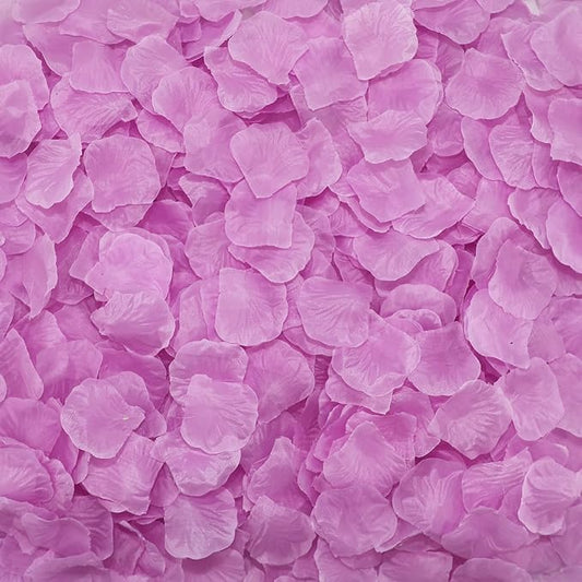 CODE FLORIST 1500 PCS Silk Rose Petals for Valentine's Day,Fake Rose Petals for Romantic Night,Wedding,Proposal Anniversary Flower Decorations(Separated,Scented,Baby Purple)