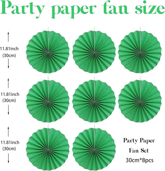 Green Party Decorations,Green Paper Decorations For Party,Tennis Party Decorations Party Paper Fans Bulk 12in,Graduation Decoration Classroom Decor,St Patrick'S Day Decortions 30 Color Diy Set (Green)