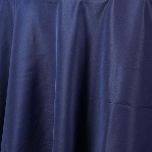 Efavormart Round Tablecloth, 120 Inch Stain & Wrinkle Resistant Washable Table Cloth, Decorative Polyester Fabric Table Cover for Banquet, Wedding, Dining - Navy Blue