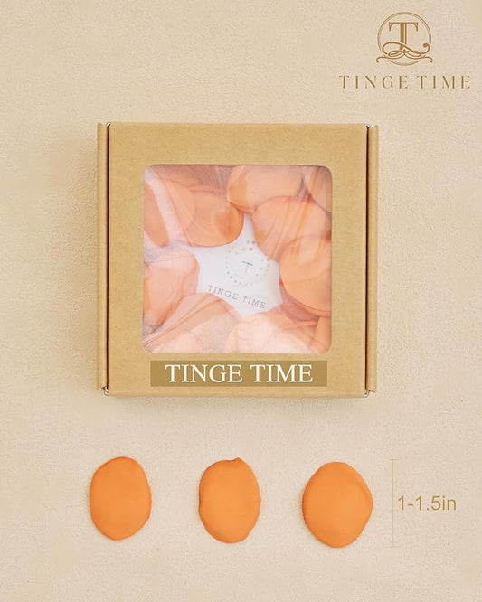 TINGE TIME Silk Flowers: 200pcs Rose Petals for Wedding, Decoration, Bridal Showers, Flower Girl Petals for Anniversaries & Parties (Burnt Orange)