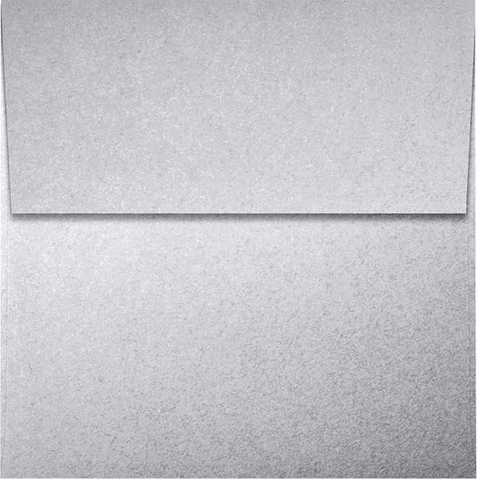 LUXPaper Square Invitation Envelopes | Peel & Press | 4" x 4" | Silver Metallic | 80lb. Text | 50 Qty