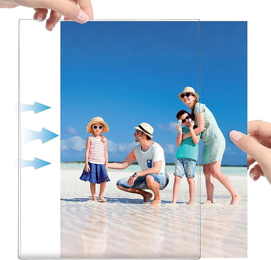 Magnetic Picture Frames for Refrigerator 2x3 Inch,Mini Photo Frames for Fridge,8 Pack Clear Picture Display Frame Home Office School Lock Storage