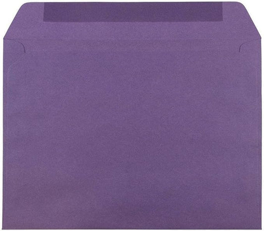 JAM PAPER 9 x 12 Booklet Premium Envelopes - Dark Purple - Bulk 250/Box