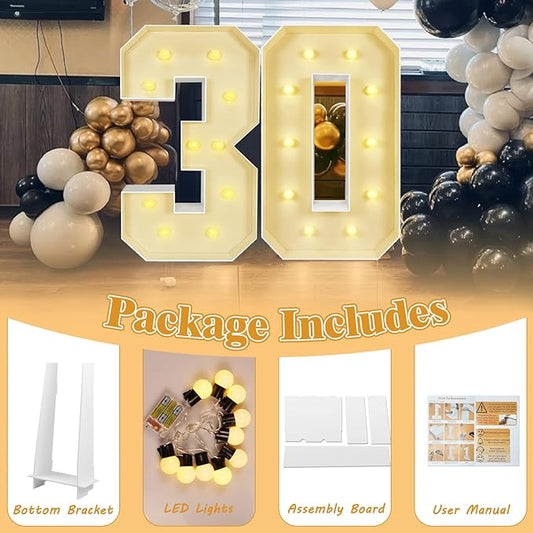 Marquee Light Up Letters: 4FT Large Decorative Signs for Party Decorations Baby Shower Birthday Wedding Engagement Anniversary, 4 Feet Tall Pre-Cut DIY Foamboard Letter X - Easy to Assemble
