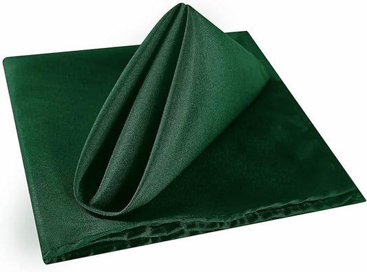 Cloth Napkins 17x17 inch Washable Polyester Dinner Napkins Soft Table Napkins for Wedding Party Dining Banquet(Hunter,100PCS)