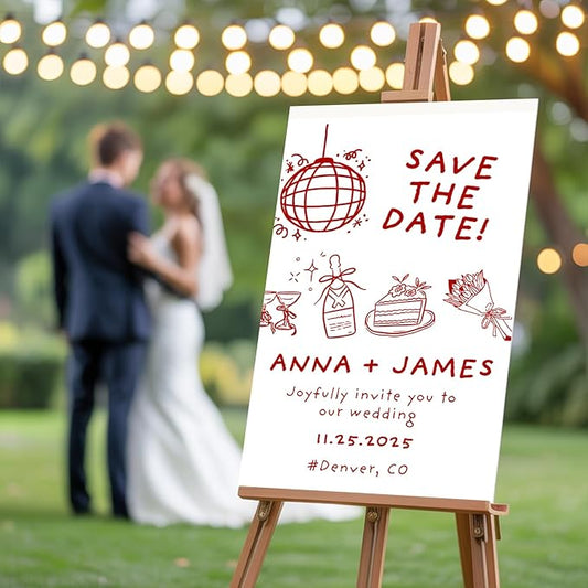Personalized Funny Wedding Welcome Sign for Weddings, Bridal Party, Engagement, Custom Wedding Plaque for Bride & Groom, Welcome Board Reception Sign, Corrugated Plastic H Stake