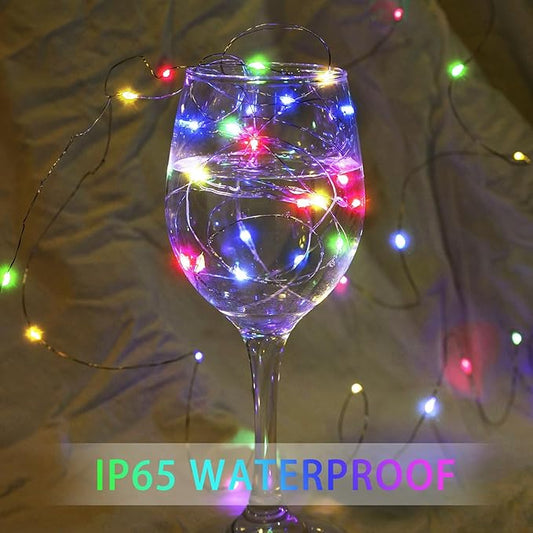 8 Pack Fairy Lights 7Ft 20 LED Twinkle String Lights 3 Modes Battery Operated Waterproof Firefly Starry for Mason Jar Party Wedding Christmas Valentines Day Table Centerpieces,Multicolor