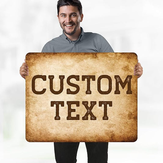 Custom Sign, Custom Street Sign, 11 Font Colors, 13 Font Styles, 4 Hole Options, 22 Sizes, 24x30 Inches, Rust Free DiBound, Fade Resistant, Made in USA by My Sign Center (Vintage)