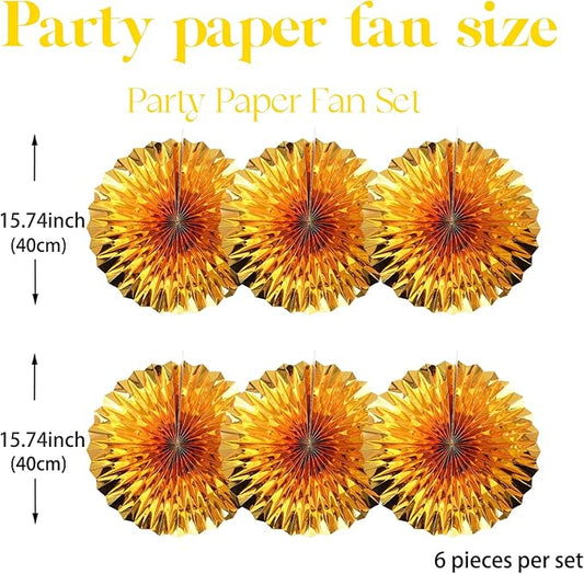 Golden Party Decorations,Engagement Party Decorations 16in,Gold Party Decor, Party Supply Decorations,Gold Wedding Decor,Anniversary Decorations 30 Color DIY Set (Golden)