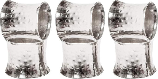 Silver Napkin Rings-12 PCS Heavy Duty Metal Spiral Napkin Rings, Handcrafted Napkin Holders Buckles for Family Dinner, Wedding, Party,Table Decorations - CLEENTABLE