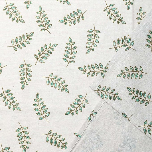 YiHomer Pastoral Rectangle Tablecloth - 52 x 70 Inch - Beige Linen Table Cloth - Washable Table Cover with Wrinkle Resistant for Restaurant, Picnic, Bistro, Indoor and Outdoor Dining, Green Leaf