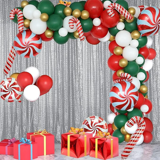 Sugargirl Silver Sequin Backdrop Curtain 2FTx8FT Glitter Background Drapes Sparkle Photography Backdrop for Party Wedding Birthday Wall Decor(2 Panels,Silver